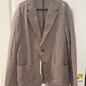 Zara Brown and Black Checkered Blazer